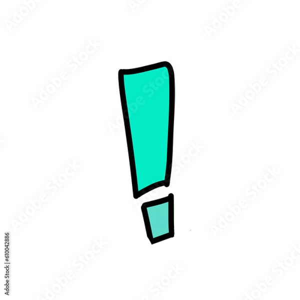 Obraz 3d exclamation mark