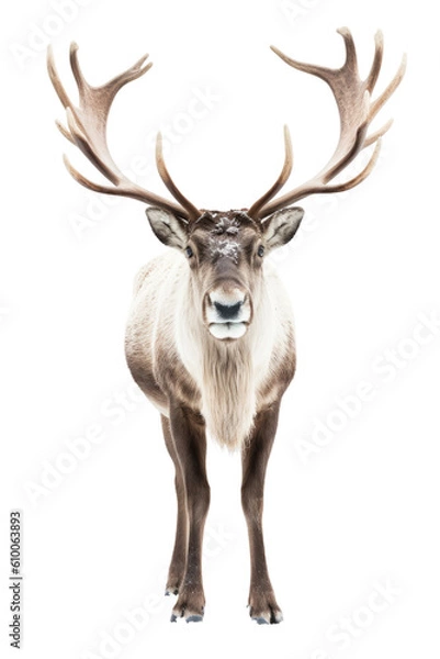 Fototapeta close up of a caribou isolated on a transparent background