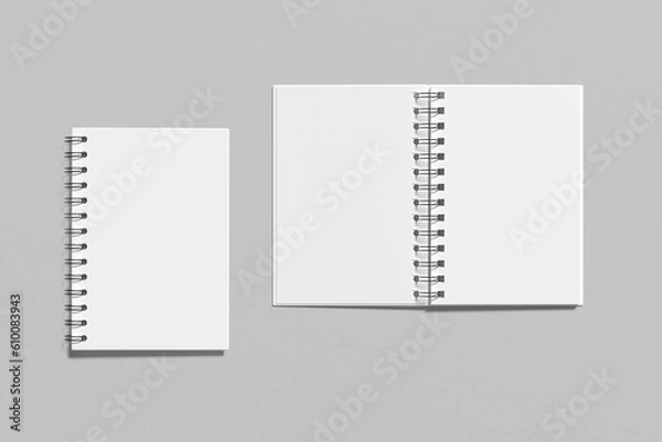 Obraz A5 spiral Notebook Blank mockup