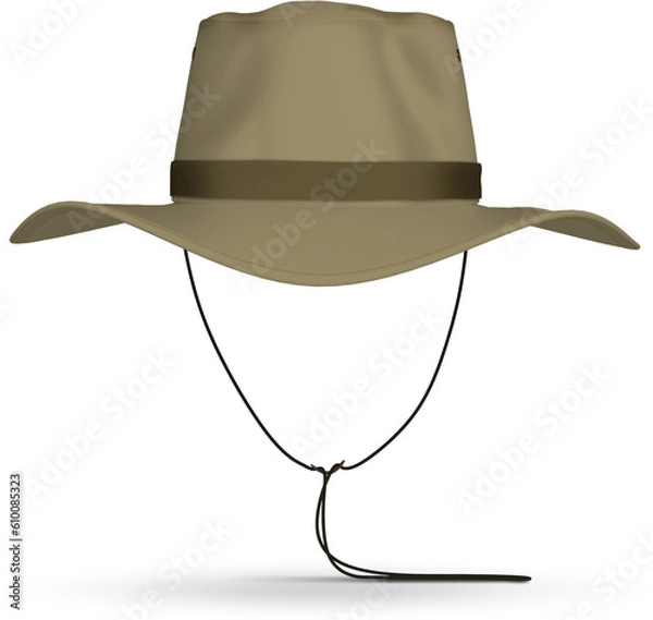 Fototapeta Bucket Hat Blank Isolated 3D Rendering