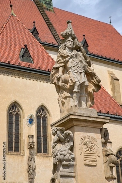 Obraz Monument in Bardejov square