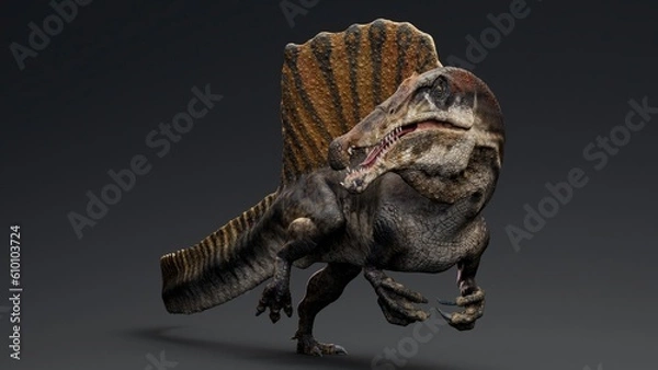Obraz Spinosaurus  pose render of background. 3d rendering