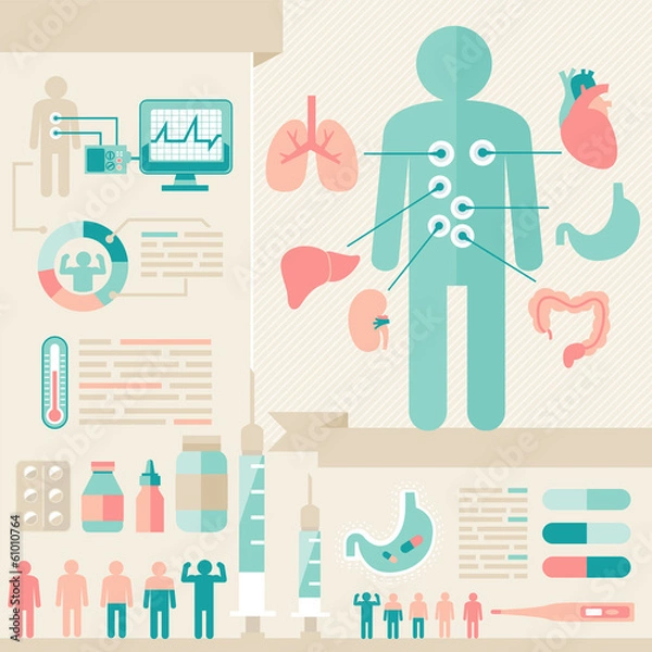 Obraz infographic of healthcare