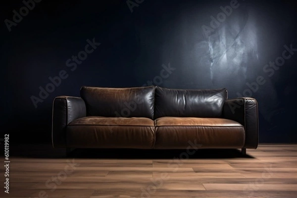 Obraz black sofa in a room
