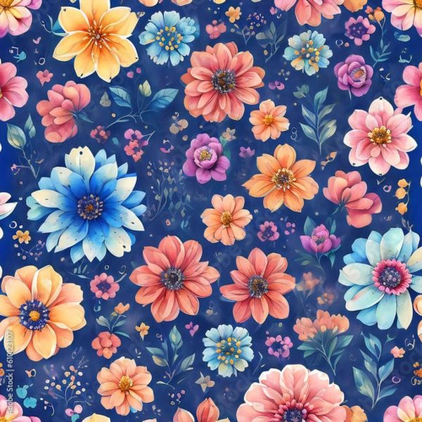 Obraz 花柄のイラスト