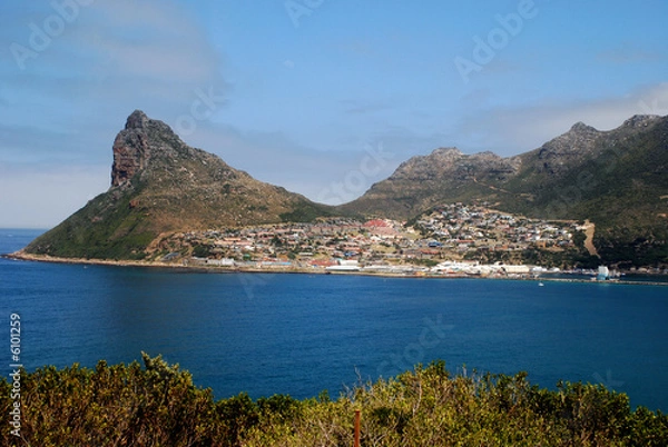 Fototapeta beautiful landscape with mountains and ocean(South Africa)