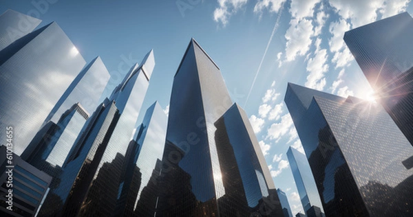 Fototapeta 高層ビル群の風景｜Generative AI