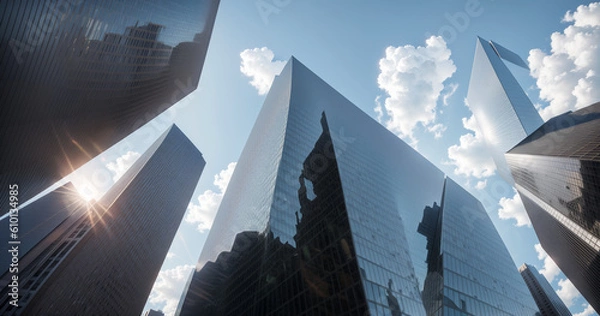 Fototapeta 高層ビル群の風景｜Generative AI