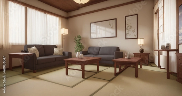 Fototapeta 【日本風】和室インテリア｜Generative AI