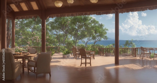 Fototapeta 夏のリゾート地｜Generative AI