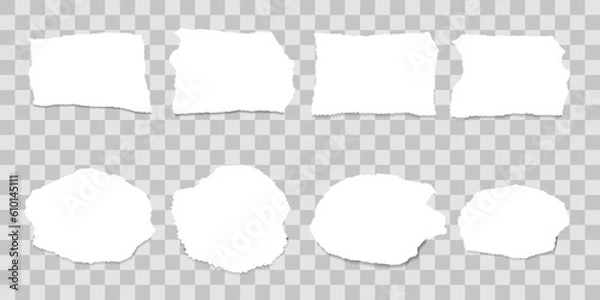 Obraz 破れた　紙　円　セット	
