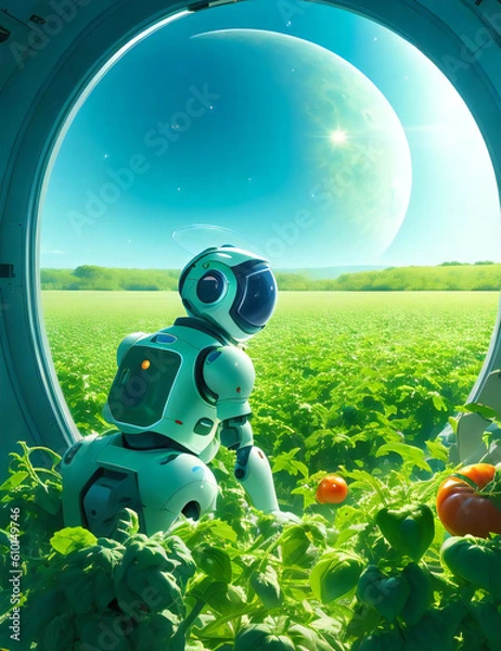 Obraz 未来の農業　トマト畑