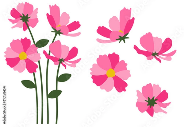 Obraz poppy flowers background.Eps 10 vector.