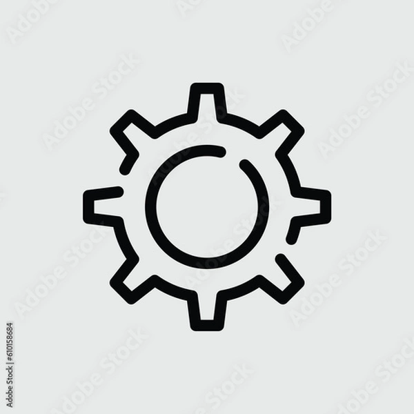 Obraz gear icon line vector illustration