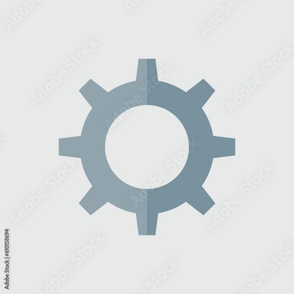Obraz Gear icon flat vector illustration