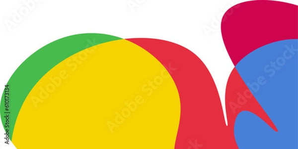 Fototapeta vector pop background colorful wavy shapes frame