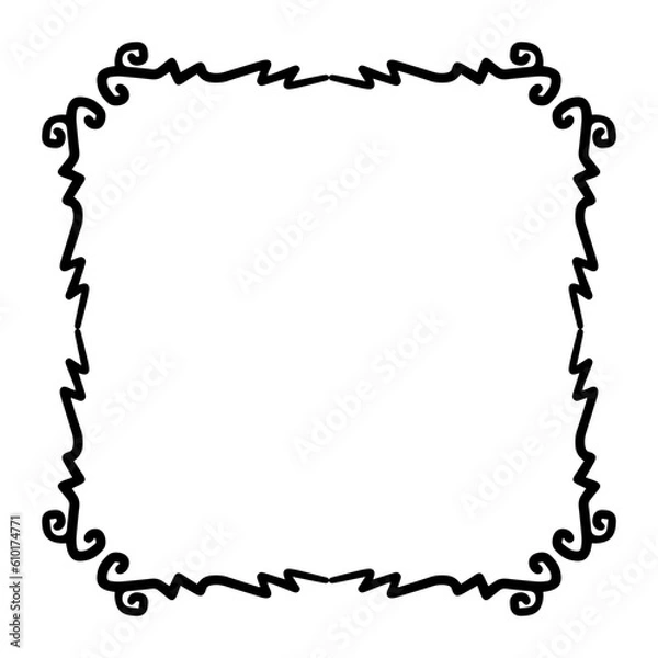 Fototapeta zigzag square frame