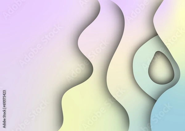 Obraz Papercut pastel gradient layers background