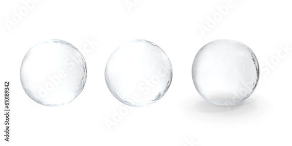 Fototapeta sphere crystal ball on transparent background