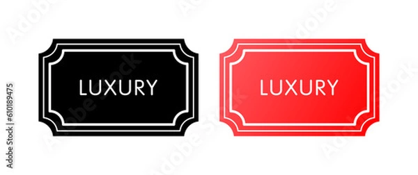Fototapeta Luxury. Different styles, color, luxury badge. Vector icons.