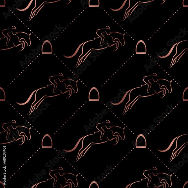Obraz Horse seamless vector pattern