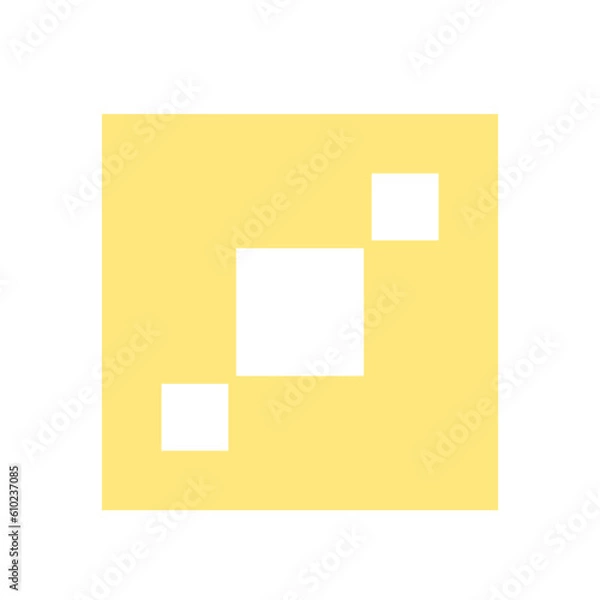 Obraz Yellow Geometric Square