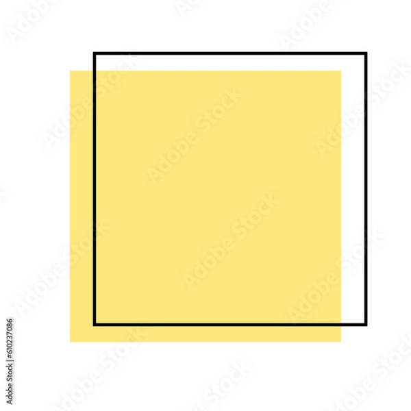 Obraz Yellow Geometric Square
