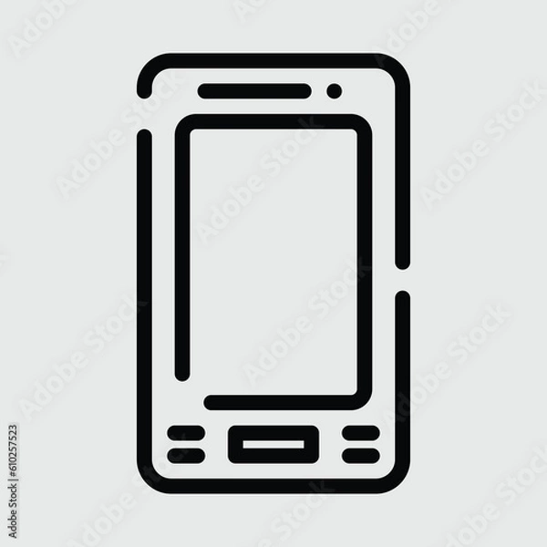 Fototapeta Mobile phone modified line art icon vector image