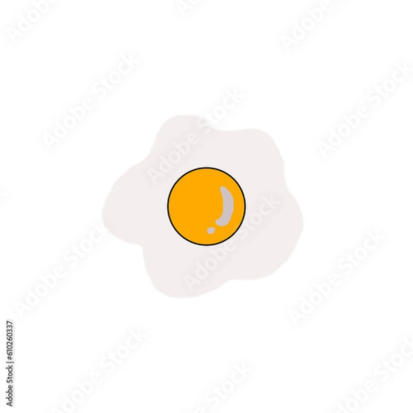 Fototapeta fried egg vector illustration