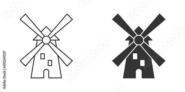 Obraz Windmill icon. Mill symbol. Vector illustration.