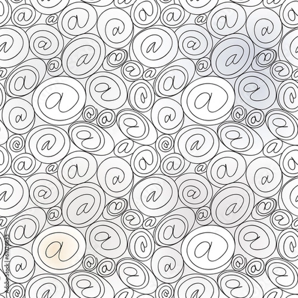 Fototapeta e-mail sign seamless background. spam mail pattern concept.