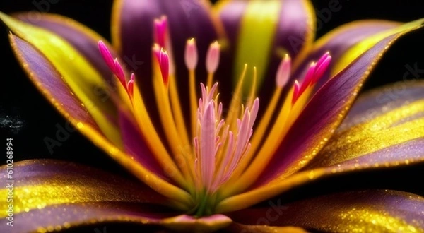Obraz Beautiful floral macro photography [AI Generated]