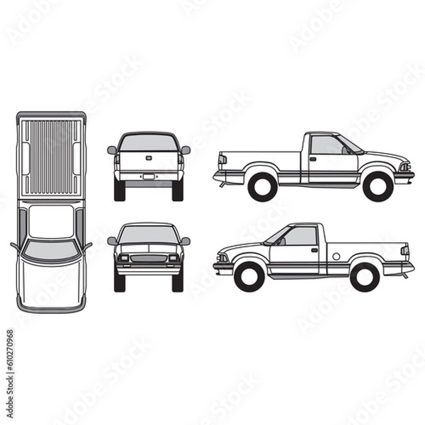 Obraz outline of cargo car part 27