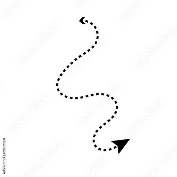 Fototapeta Arrow Dashed Line