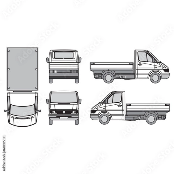 Obraz outline of cargo car part 42