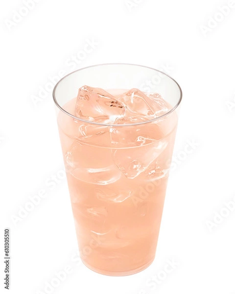 Fototapeta グラスに入ったももジュースのイラスト リアル