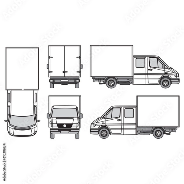 Obraz outline of cargo car part 41