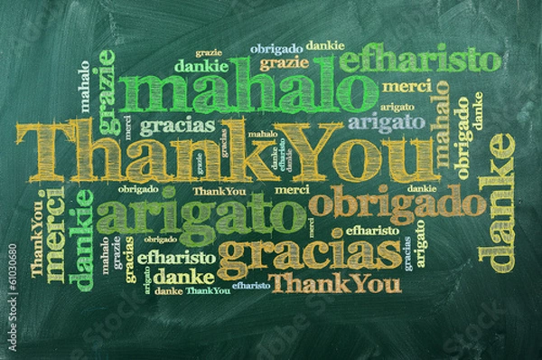 Obraz thank you,merci