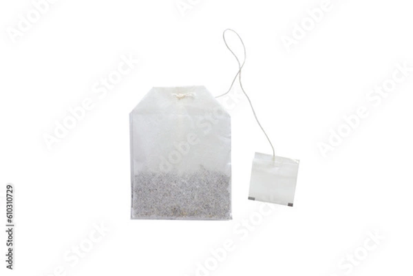 Obraz tea bag with a blank label, product display mockup 