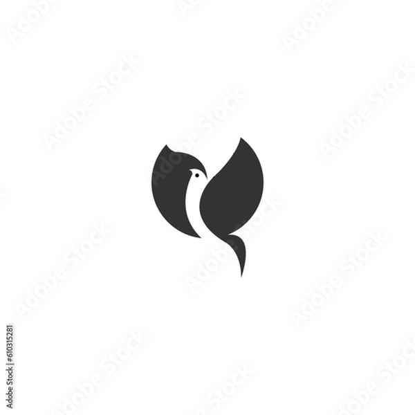 Fototapeta icon template bird  simple stock vector and photos 