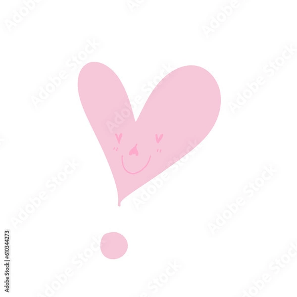 Fototapeta Heart shape drawing png with transparent background.