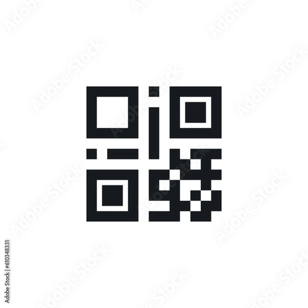 Fototapeta Qr icon to phone interface