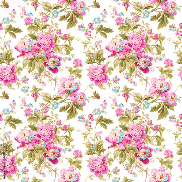 Obraz Textile and digital seamless pattern design 