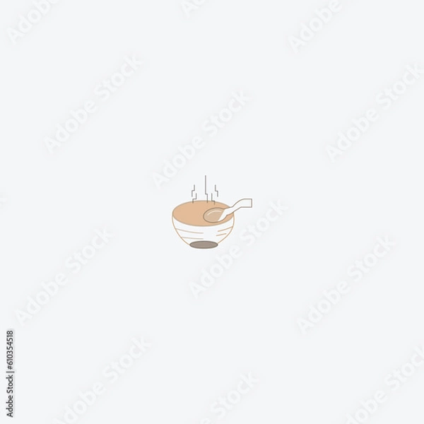 Fototapeta baby soup template simple  vector illustration 