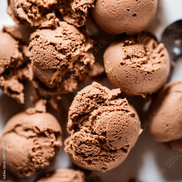 Obraz Close up chocolate ice cream