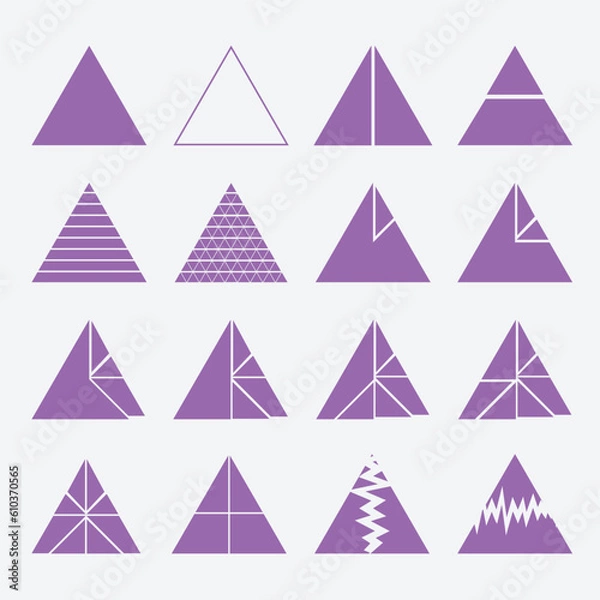 Obraz 16 triangle set template design vector