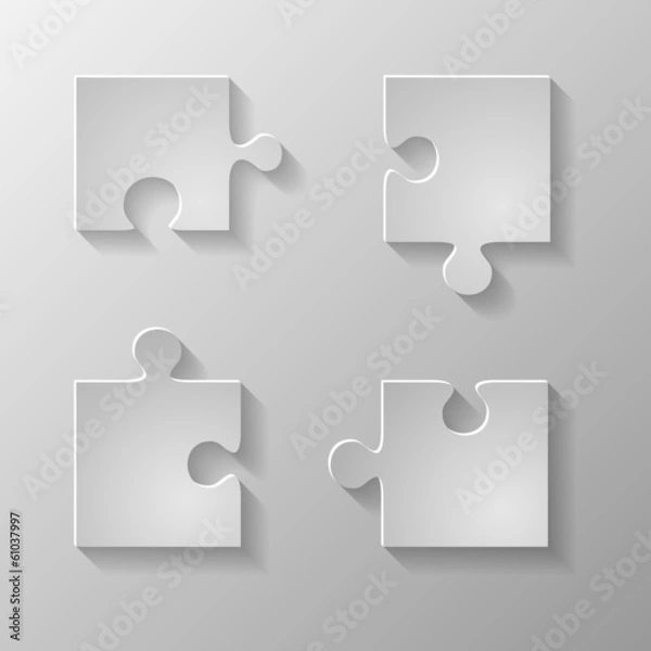 Fototapeta Gray piece the puzzle.