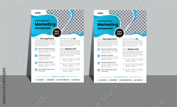 Obraz A4 modern Business Flyer  design template Layout with Colorful Accents,perfect for creative professional business
