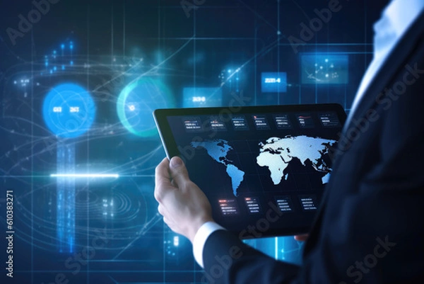 Fototapeta Digital Transformation: Business Intelligence in Action. Generative AI