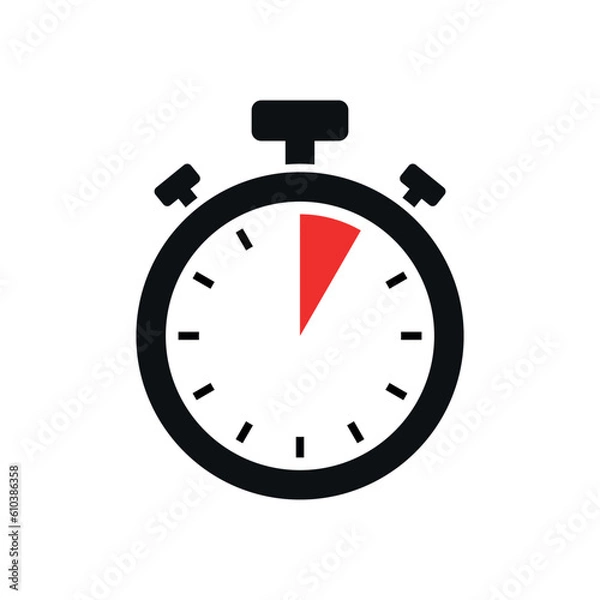 Fototapeta Trendy Simple Stopwatch Icon Vector Illustration Template